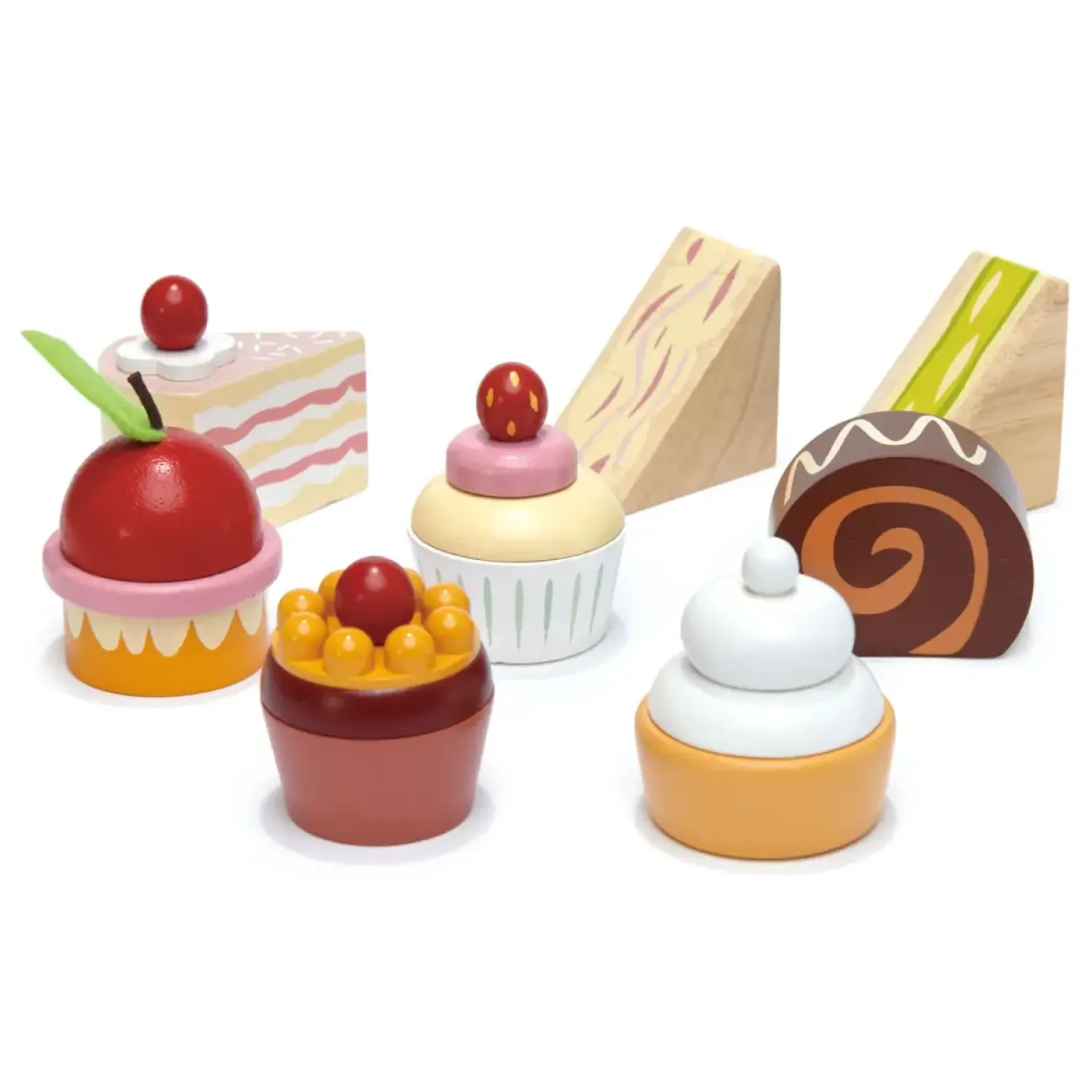 2 Lata +|Odgrywanie Ról | Tender Leaf Toys Drewniana patera z przekąskami, Mini Chef
