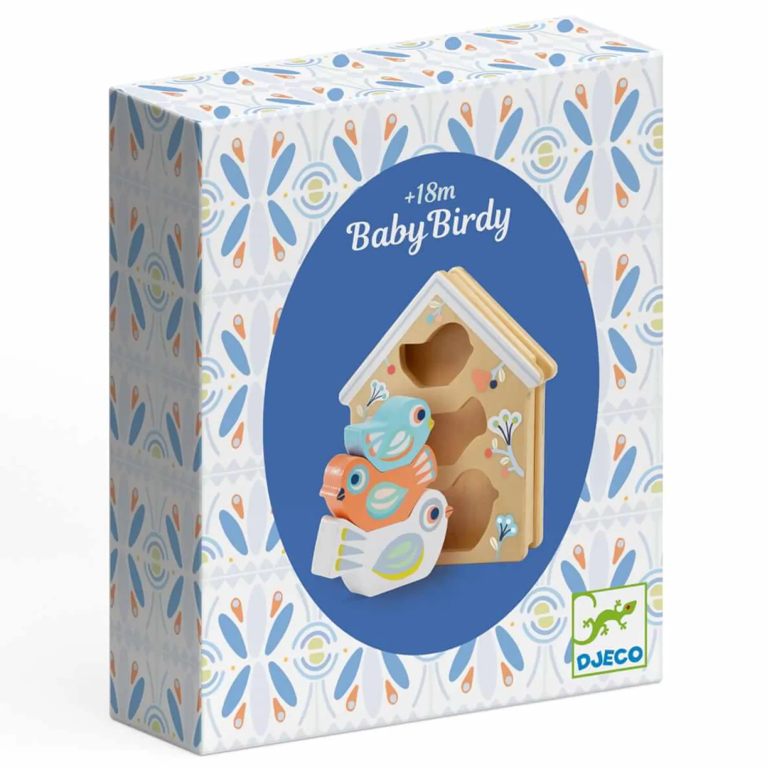 12M+|Drewniane | Djeco Drewniana układanka BABY BIRDI