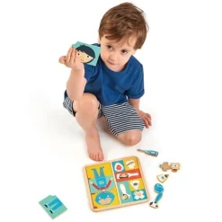 Idealne W Podróży|2 Lata + | Tender Leaf Toys Drewniana układanka edukacyjna - Ciało człowieka