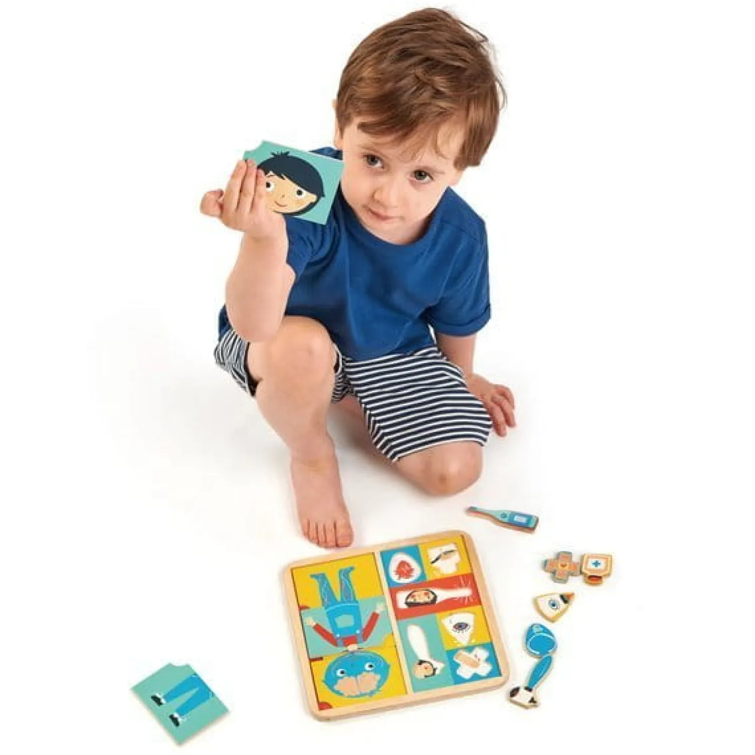 Idealne W Podróży|2 Lata + | Tender Leaf Toys Drewniana układanka edukacyjna - Ciało człowieka