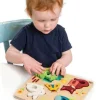 12M+|2 Lata + | Tender Leaf Toys Drewniana układanka sensoryczna - Zwierzęta na łące