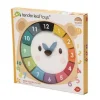 3 Lata +|2 Lata + | Tender Leaf Toys Drewniana zabawka edukacyjna - Kolorowy zegar Miś