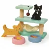 6 Lat+|3 Lata + | Tender Leaf Toys Drewniane figurki do zabawy - kotki