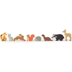 3 Lata +|2 Lata + | Tender Leaf Toys Drewniane figurki do zabawy - leśne zwierzęta