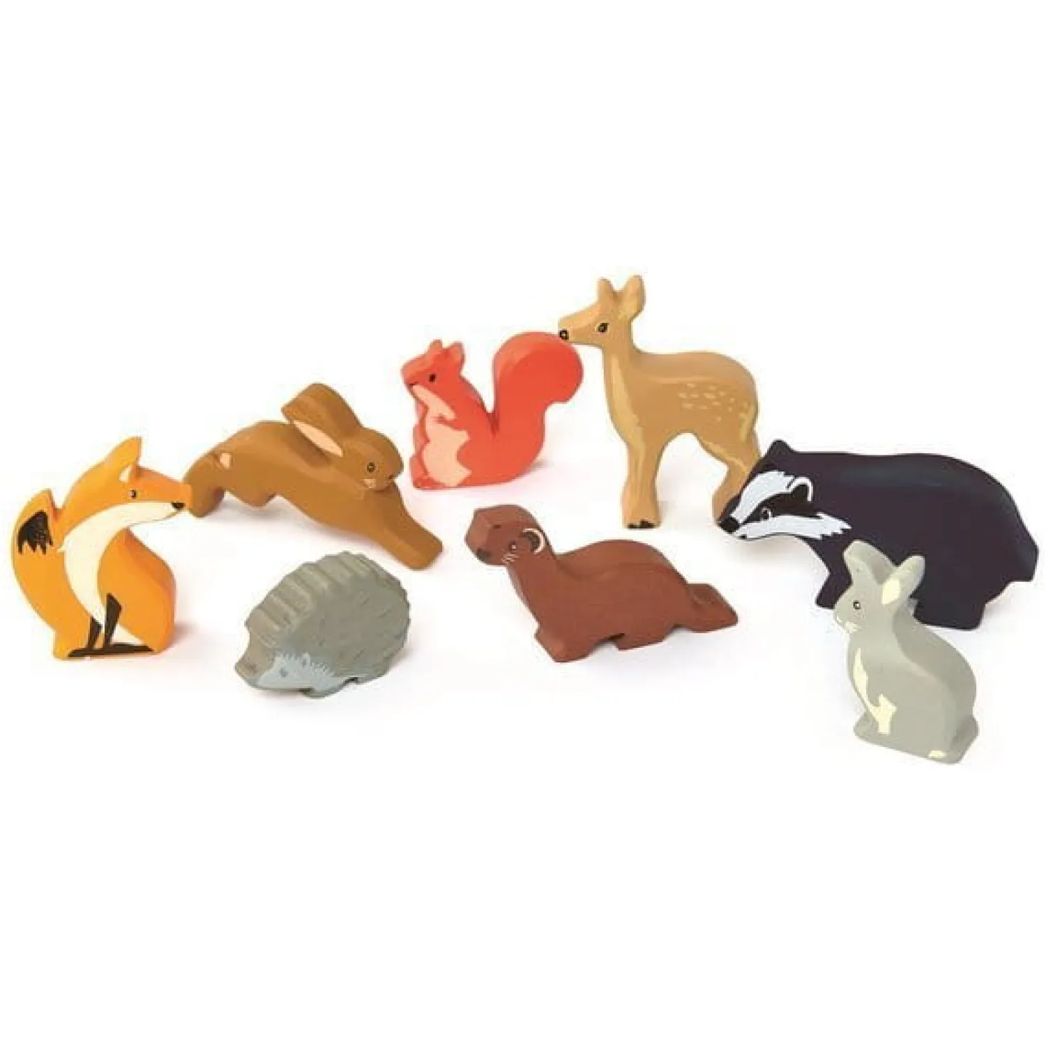 3 Lata +|2 Lata + | Tender Leaf Toys Drewniane figurki do zabawy - leśne zwierzęta