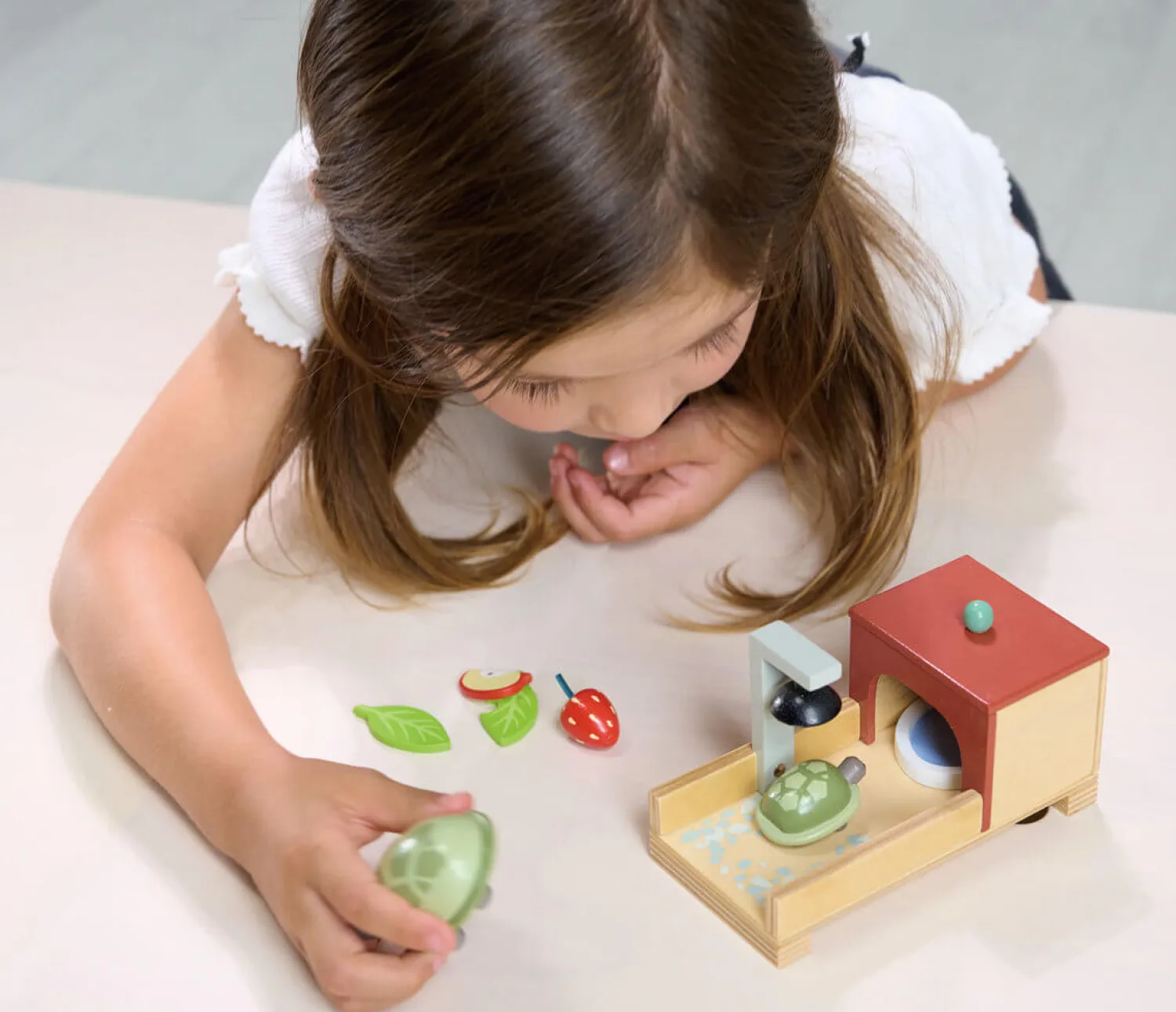 3 Lata +|2 Lata + | Tender Leaf Toys Drewniane figurki do zabawy - żółwie