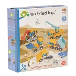 2 Lata +|Drewniane | Tender Leaf Toys Drewniane pojazdy budowlane
