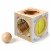 12M+|Aktywizujące | Djeco Drewniane pudełko sensoryczne BABYBOX