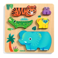 Drewniane puzzle DZIKIE ZWIERZĄTKA