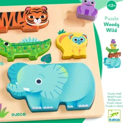 Drewniane puzzle DZIKIE ZWIERZĄTKA