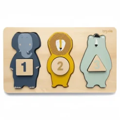 12M+|2 Lata + | Trixie Drewniane puzzle edukacyjne - Nauka Liczenia