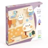 12M+|2 Lata + | Djeco Drewniane puzzle ZWIERZĄTKA ZIMĄ
