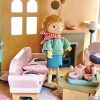 2 Lata +|Akcesoria Dla Lalek | Tender Leaf Toys Drewniany czteropiętrowy domek dla lalek