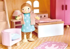 2 Lata +|Akcesoria Dla Lalek | Tender Leaf Toys Drewniany czteropiętrowy domek dla lalek