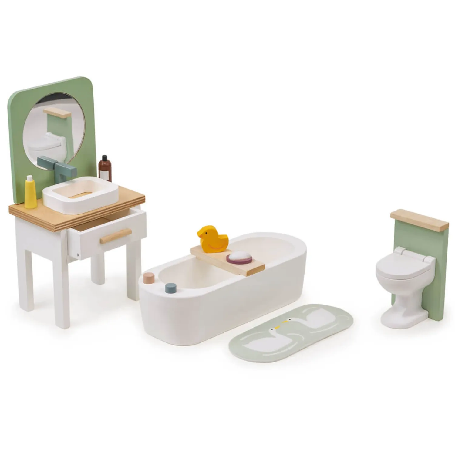 Akcesoria Dla Lalek|Drewniane | Tender Leaf Toys Drewniany domek XXL z wyposażeniem, Mulberry Mansion