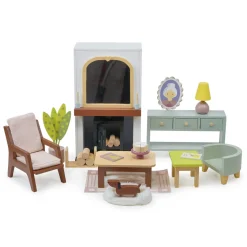 Akcesoria Dla Lalek|Drewniane | Tender Leaf Toys Drewniany domek XXL z wyposażeniem, Mulberry Mansion