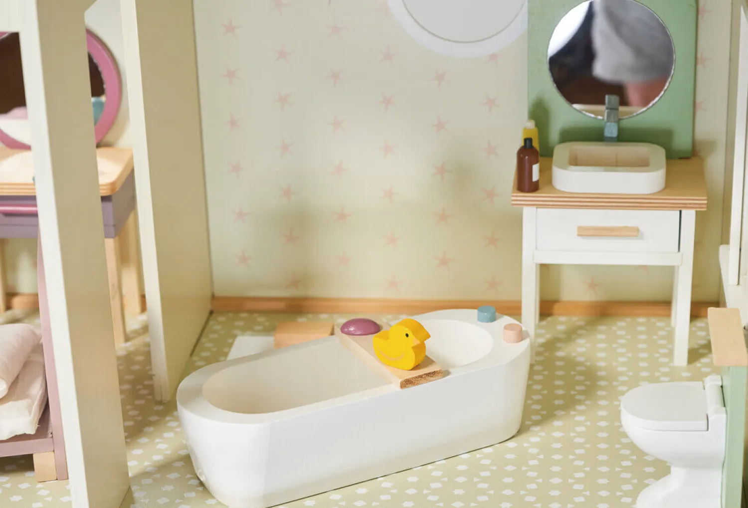 Akcesoria Dla Lalek|Drewniane | Tender Leaf Toys Drewniany domek XXL z wyposażeniem, Mulberry Mansion