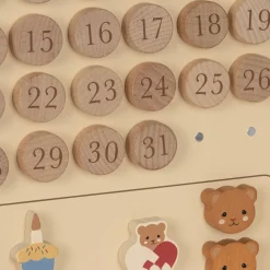 6 Lat+|7 Lat+ | Konges slojd Drewniany kalendarz dla dzieci - nature