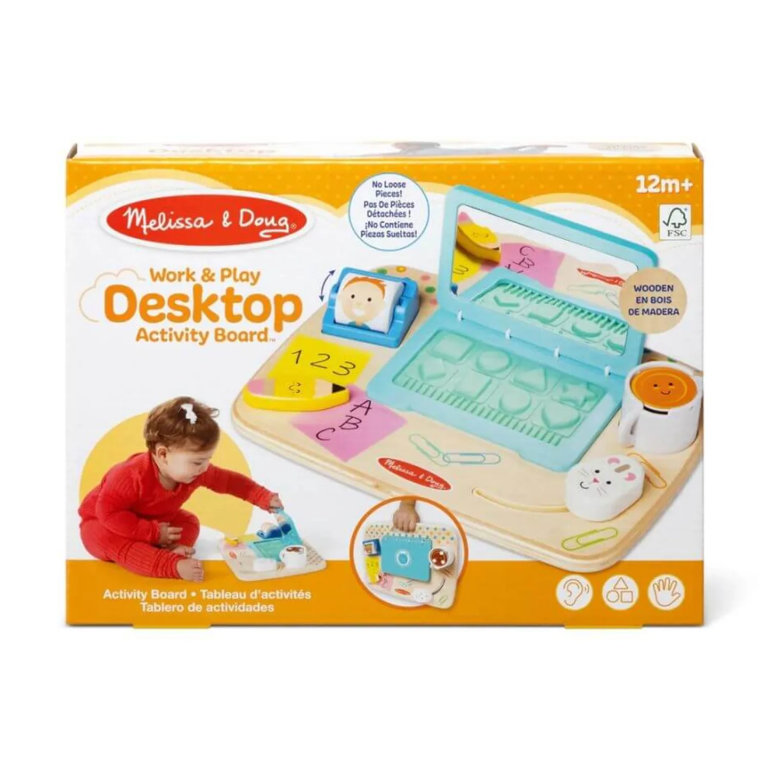 2 Lata +|Edukacyjne | Melissa & Doug Drewniany laptop edukacyjny dla najmłodszych