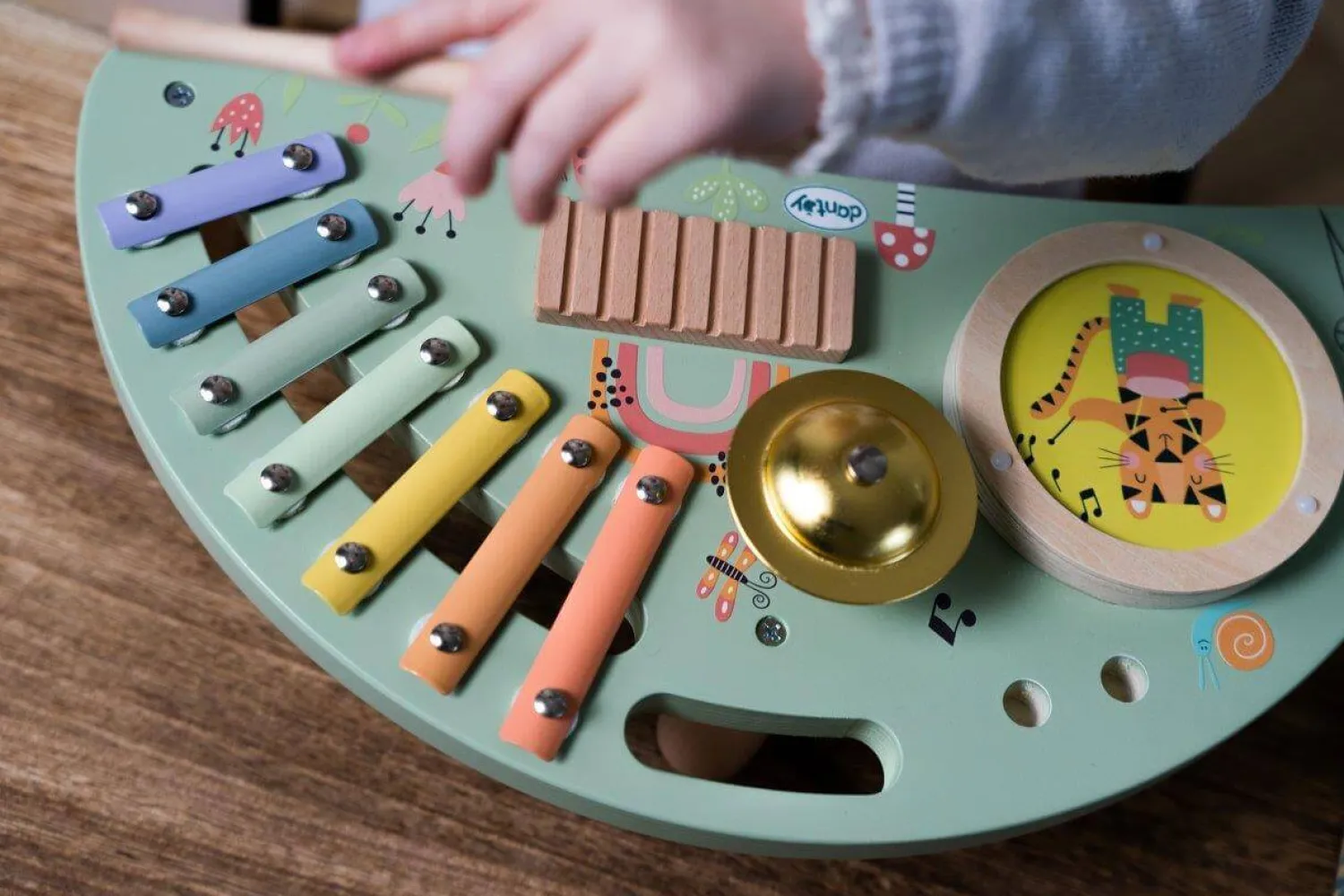 6 Lat+|3 Lata + | Dantoy Drewniany muzyczny stolik