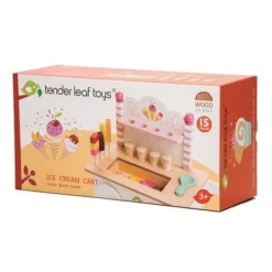 6 Lat+|3 Lata + | Tender Leaf Toys Drewniany sklepik z lodami na magnesy lodziarnia