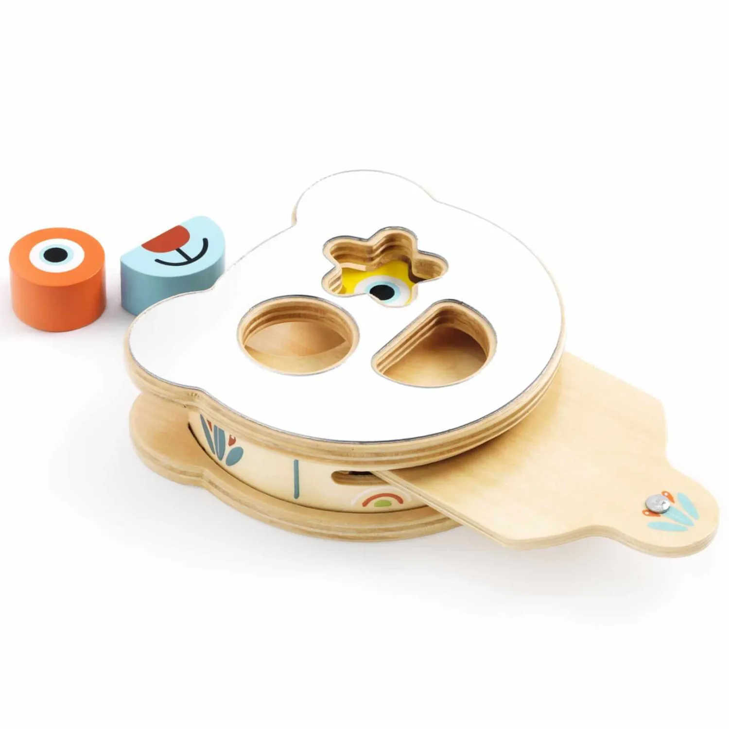 Aktywizujące|2 Lata + | Djeco Drewniany sorter z lusterkiem BABY BOOMI