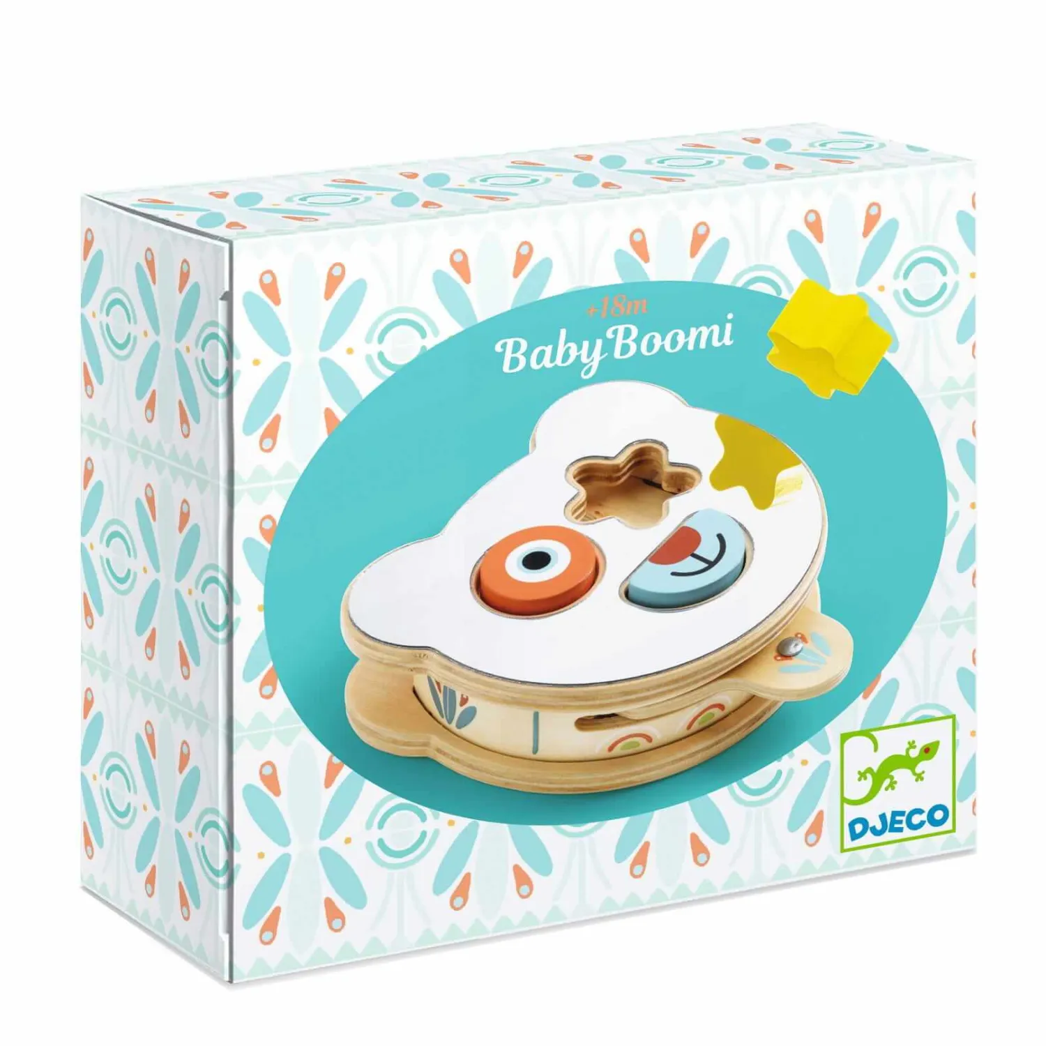 Aktywizujące|2 Lata + | Djeco Drewniany sorter z lusterkiem BABY BOOMI