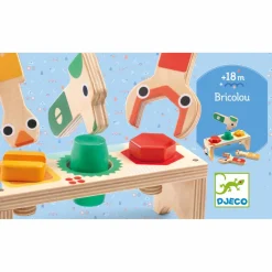 Drewniane|18M+ | Djeco Drewniany stół warsztatowy BRICOLOU