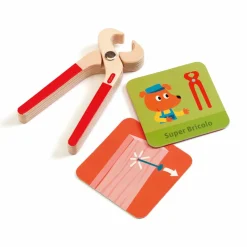 Drewniane|7 Lat+ | Djeco Drewniany zestaw Super Bricolo 3+