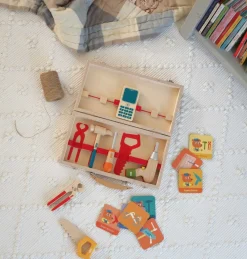 Drewniane|7 Lat+ | Djeco Drewniany zestaw Super Bricolo 3+