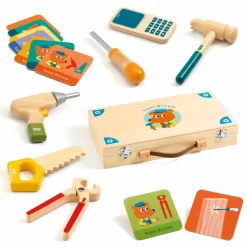 Drewniane|7 Lat+ | Djeco Drewniany zestaw Super Bricolo 3+