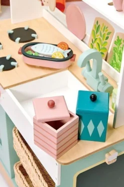 3 Lata +|2 Lata + | Tender Leaf Toys Duża drewniana kuchnia