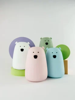 Lampki Nocne|Lampki Nocne | Rabbit&Friends Duża lampka led MIŚ NIEBIESKI bezpieczna dla Twojego dziecka