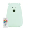 Lampki Nocne|Lampki Nocne | Rabbit&Friends Duża lampka led z PILOTEM MIŚ JASNA MIĘTA bezpieczna dla Twojego dziecka