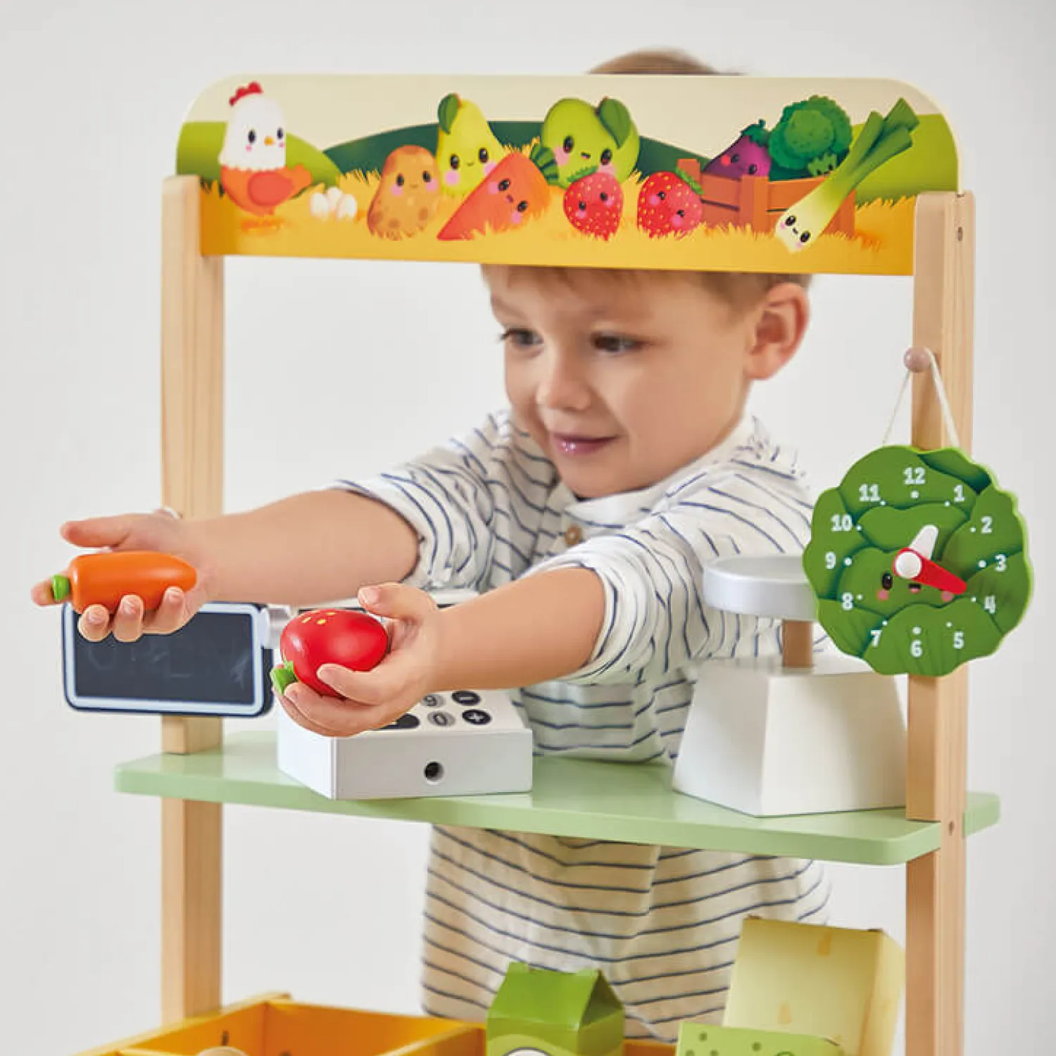 2 Lata +|Edukacyjne | Janod Duży sklep warzywniak Farma 3+