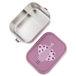 Duży stalowy lunchbox - Paw
