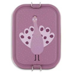 Duży stalowy lunchbox - Paw