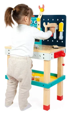Odgrywanie Ról|6 Lat+ | Janod Duży stolik warsztat drewniany magnetyczny Robot Brico ‘Kids 3+