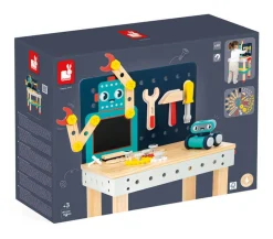 Odgrywanie Ról|6 Lat+ | Janod Duży stolik warsztat drewniany magnetyczny Robot Brico ‘Kids 3+