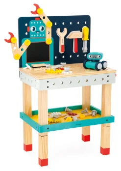 Odgrywanie Ról|6 Lat+ | Janod Duży stolik warsztat drewniany magnetyczny Robot Brico ‘Kids 3+