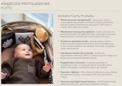 Kontrastowe|Aktywizujące | Taf Toys Dwustronna książeczka sensoryczna - przytulny miś