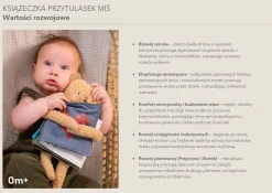 Kontrastowe|Aktywizujące | Taf Toys Dwustronna książeczka sensoryczna - przytulny miś
