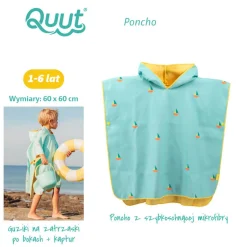 Ręczniki I Myjki | QUUT Dwustronne poncho kąpielowe dla dzieci Banana Blue