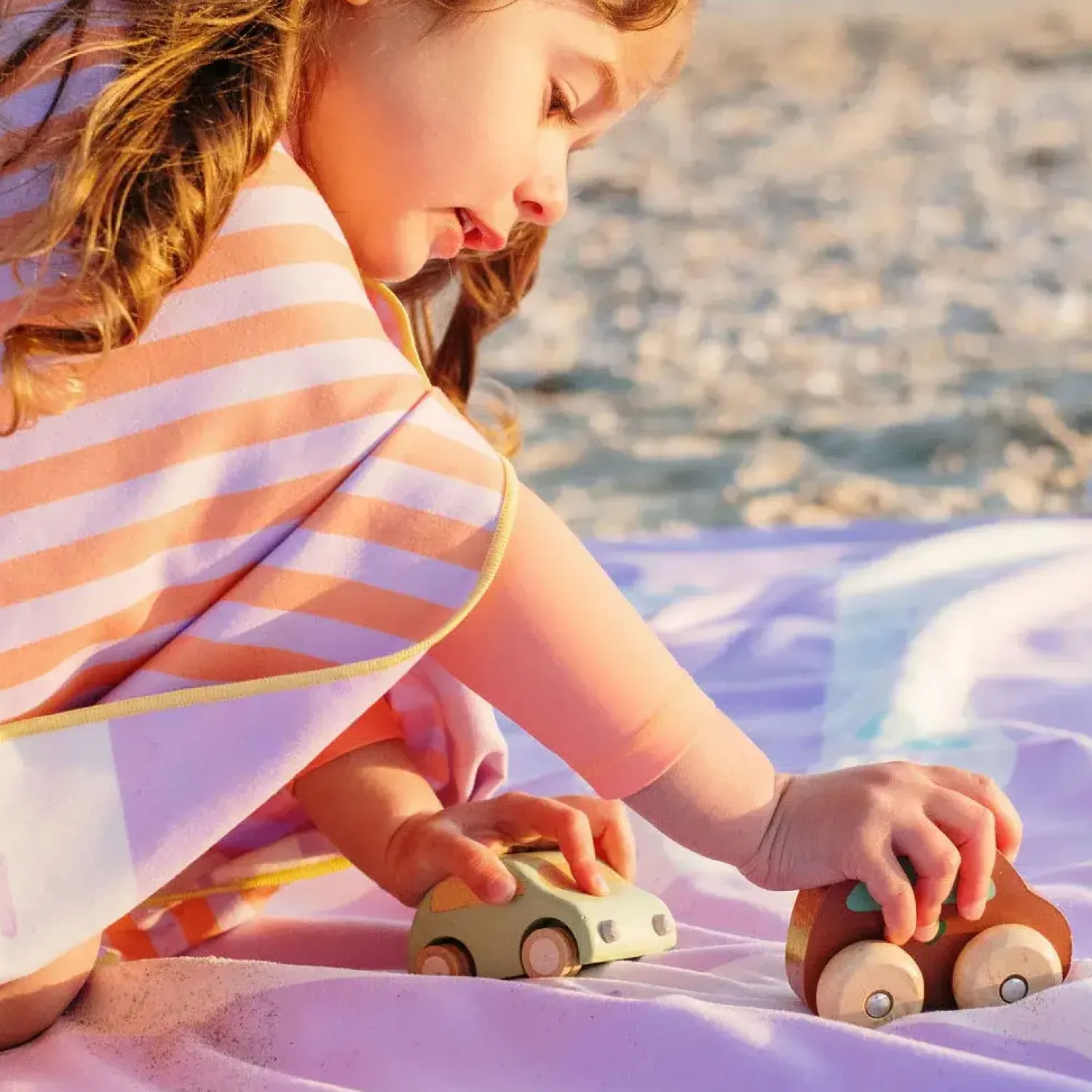 Ręczniki I Myjki | QUUT Dwustronny ręcznik plażowy PlayTowels 180 x 180cm - Road lavender