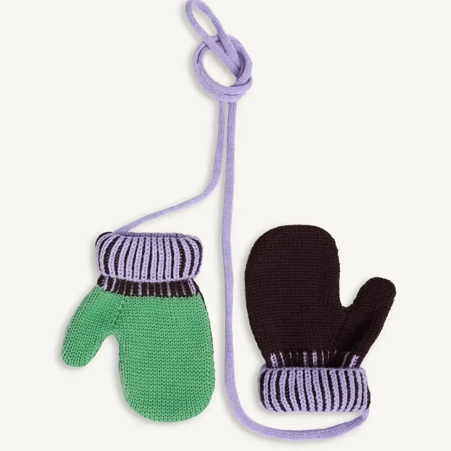 Rękawiczki | Happymess Dziecięce rękawiczki z wełny merino - green & brown