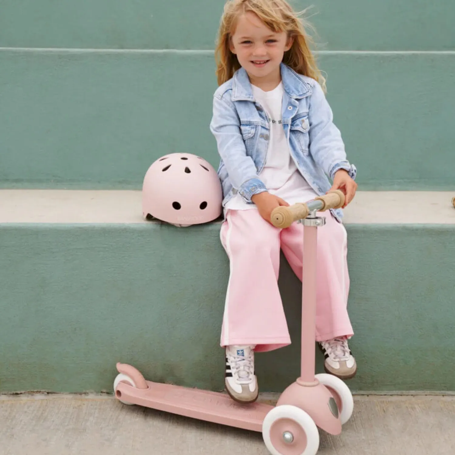 6 Lat+|3 Lata + | Banwood Dziecięcy eco kask rowerowy Dusty Rose