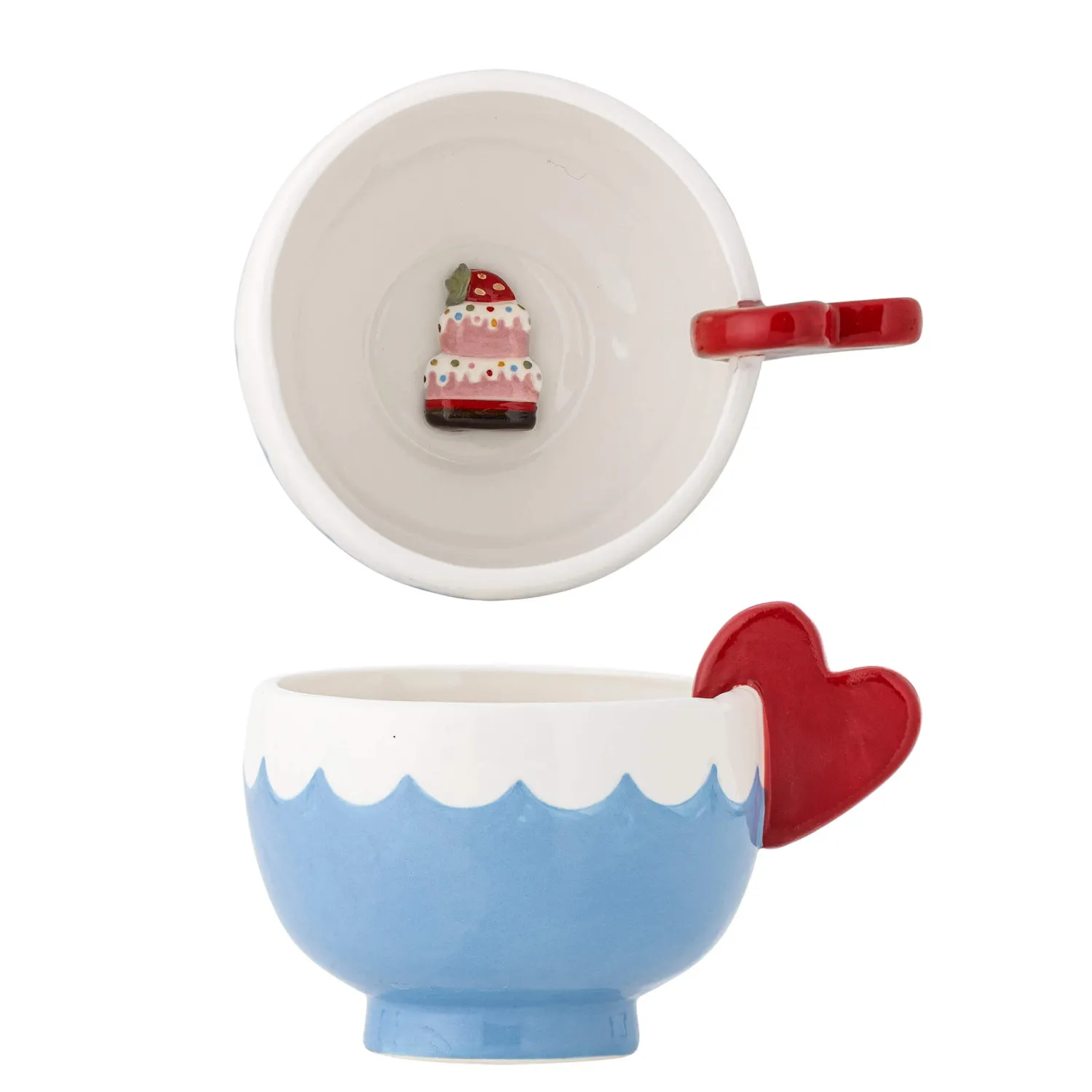 Naczynia Dla Dzieci | Bloomingville Mini Dziecięcy kubek z kamionki Lively - Blue