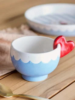 Naczynia Dla Dzieci | Bloomingville Mini Dziecięcy kubek z kamionki Lively - Blue