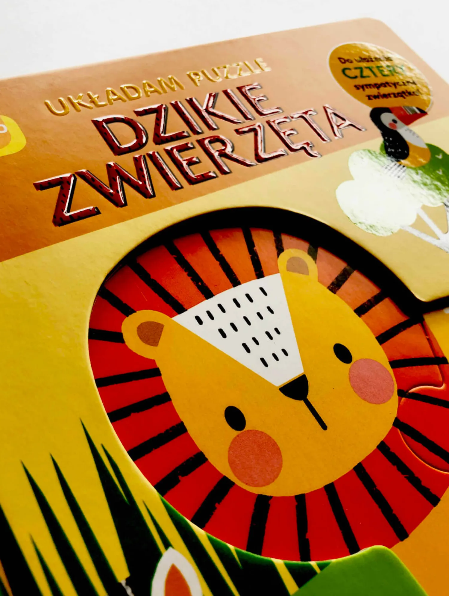 Ruchome Elementy|0-2 Lat | HarperCollins Dzikie zwierzęta. Akademia Mądrego Dziecka. Układam puzzle
