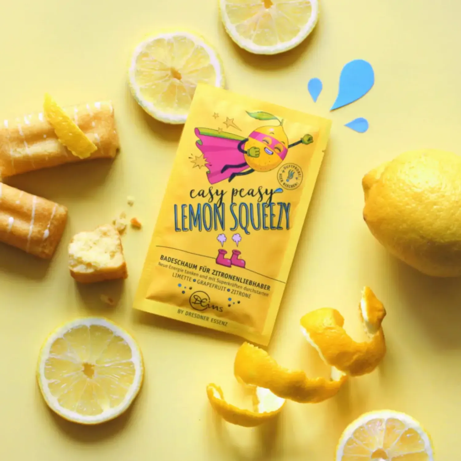Naturalne Kosmetyki | Dresdner ESSENZ Easy peasy lemon squeezy - pianka do kąpieli dla miłośników cytryny, 60g